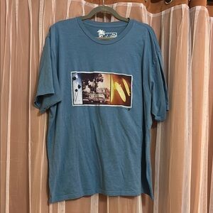 Vintage Quiksilver Blue Short Sleeve Tee with Graphic Print